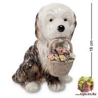 CMS-15/54 Муз. фигурка &quot;Собачка с цветами&quot;