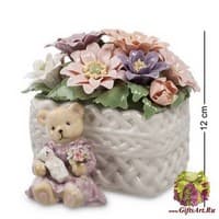 CMS-15/61 Муз. фигурка &quot;Медвежонок с цветами&quot;