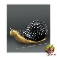 AHURA- 08 Фигура &quot;Улитка черная&quot; с кристаллами Сваровски