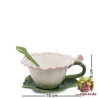 CMS-06/ 2 Чайная пара с ложечкой &quot;Гвоздика&quot;