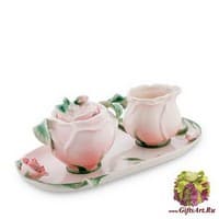 FM-08/12 Набор сахарница и молочник &quot;Роза&quot;