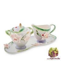 FM-37/ 2 Набор сахарница и молочник &quot;Орхидея&quot;
