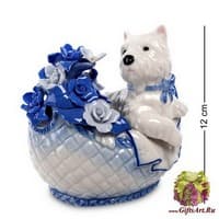 CMS-46/ 7 Фигурка &quot;Щенок в корзинке&quot;