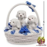 CMS-46/ 9 Фигурка &quot;Щенки в корзинке&quot;