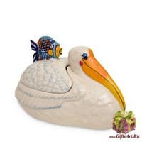 BS-116 Блюдо с крышкой &quot;Счастливый пеликан&quot;