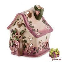 BS-185 Подсвечник &quot;Розовый домик&quot;