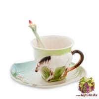 Чайная пара На выпасе. Фарфор Ручная работа. Подарочная упаковка