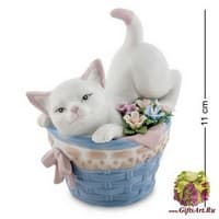 JP-31/27 Фигурка &quot;Котенок в корзине с цветами&quot;