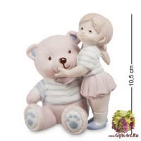 JP-48/30 Фигурка &quot;Девочка с мишкой&quot; бисквит