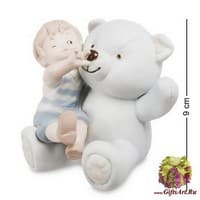 JP-48/31 Фигурка &quot;Мальчик с мишкой&quot; бисквит