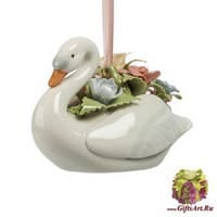 CMS-10/34 Подвесная фигурка &quot;Лебедь с цветами&quot;