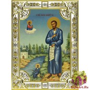 Икона освященная &quot;Семен, Симеон Верхотурский праведный&quot;, 18x24 см, со стразами