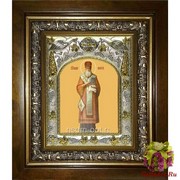 Икона освященная &quot;Иннокентий, митрополит Московский святитель&quot;, 14x18 см, в деревянном киоте 20x24 см, 20x24 см