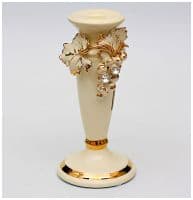 Подсвечник &quot;Белый виноград&quot; керамика стразы Высота 22 см Стелла Италия