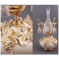 Подарочный набор для напитков &quot;Белый виноград&quot; керамика стразы Стелла Италия