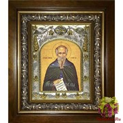 Икона освященная &quot;Паисий Великий преподобный&quot;, 14x18 см, в деревянном киоте 20x24 см, 20x24 см