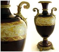 Ваза для цветов из стекла и бронзы Серия Замок Луары Высота 46 см