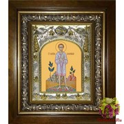 Икона освященная &quot;Гавриил Белостокский младенец,мученик&quot;, 14x18 см, в деревянном киоте 20x24 см, 20x24 см