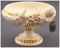 Фруктовница ваза &quot;Богатый урожай&quot; керамика стразы Высота 22 см Диаметр 32 см Стелла Италия