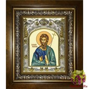 Икона освященная &quot;Андрей Первозванный апостол&quot;, 14x18 см, в деревянном киоте 20x24 см, 20x24 см