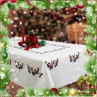 Скатерть новогодняя 140х180 &quot;ONDA BLU&quot;