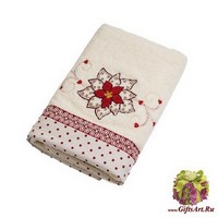 Новогодние махровые полотенца с вышивкой 2 штуки &quot;VINGI RICAMI&quot;