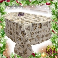 Новогодняя гобеленовая скатерть с люрексом 160х180 &quot;VINGI RICAMI&quot;