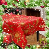 Скатерть новогодняя с тефлоновой пропиткой в пакете 140х180 &quot;MELANGIO&quot;