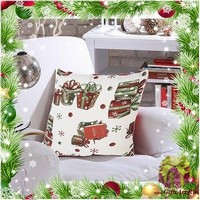 Декоративная новогодняя гобеленовая подушка 50х50 &quot;VINGI RICAMI&quot;