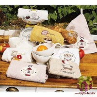 Набор из трёх кухонных полотенец 50х70 &quot;VINGI RICAMI&quot;