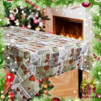 Скатерть новогодняя с тефлоновой пропиткой в пакете 140х240 &quot;MELANGIO&quot;