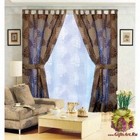 Шторы для комнаты + тюль &quot;GRAND TEXTIL&quot;