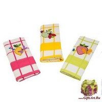 Набор из трёх кухонных полотенец 50х70 &quot;VINGI RICAMI&quot;