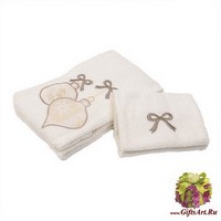 Новогодние махровые полотенца в наборе 2 штуки &quot;MELANGIO&quot;