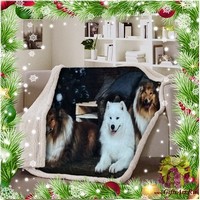 Новогодний плед с фотопечатью 130х160 &quot;GF FERRARI&quot;