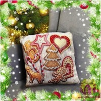 Декоративная новогодняя гобеленовая подушка 45х45 &quot;VINGI RICAMI&quot;