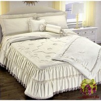 Элитное одеяло-покрывало + 2 подушки 260х270 &quot;GF FERRARI&quot; Артикул: Дженни