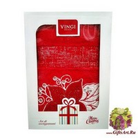 Набор махровых новогодних полотенец с вышивкой &quot;VINGI RICAMI&quot;