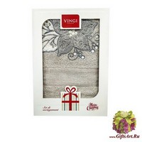 Набор махровых новогодних полотенец с вышивкой &quot;VINGI RICAMI&quot;