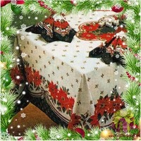 Скатерть новогодняя 140х180 &quot;ONDA BLU&quot;