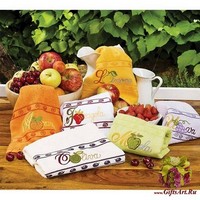 Набор из трех кухонных полотенец 50х70 &quot;VINGI RICAMI&quot;