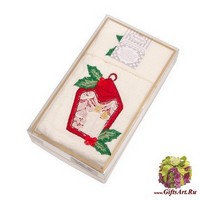 Махровые новогодние полотенца в наборе 2 штуки &quot;MELANGIO&quot;