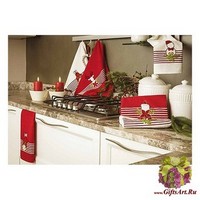 Новогодние махровые кухонные полотенца в наборе 2 штуки &quot;VINGI RICAMI&quot;