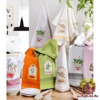 Набор из трех кухонных полотенец 50х70 &quot;VINGI RICAMI&quot;