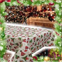 Скатерть новогодняя в коробке 140х240 &quot;MELANGIO&quot;
