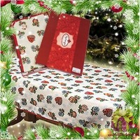 Новогодняя гобеленовая скатерть с люрексом 140х210 &quot;MELANGIO&quot;