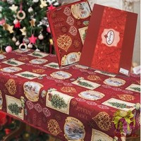 Новогодняя гобеленовая скатерть с люрексом 140х180 &quot;MELANGIO&quot;