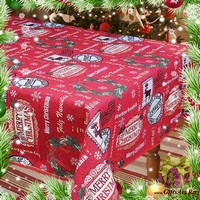 Новогодняя гобеленовая скатерть с люрексом 140х180 &quot;MELANGIO&quot;