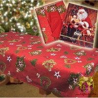 Скатерть новогодняя с салфетками в коробке 140х180 &quot;VALLEPIANO&quot;