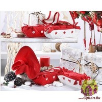 Набор новогодних махровых салфеток 3 штуки &quot;VINGI RICAMI&quot;